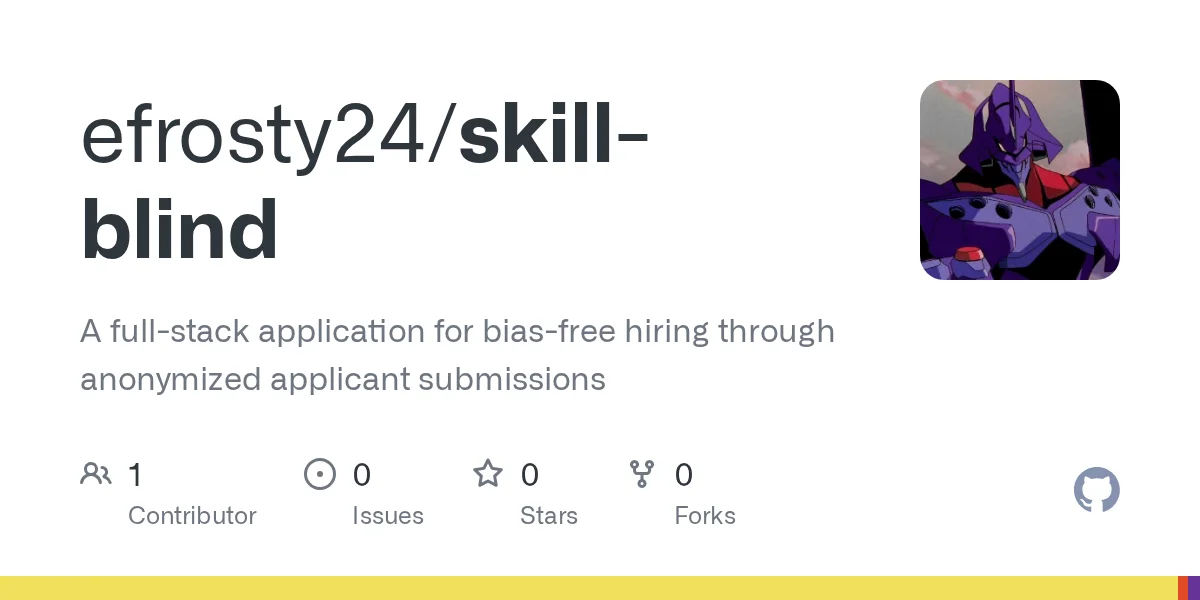 Skill Blind: bias-free hiring through anonymized applications (2nd place)